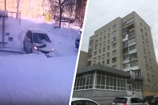 По информации от председателя ТСЖ, в машине находилась девушка, которая пострадала По информации от председателя ТСЖ, в машине находилась девушка, которая пострадала