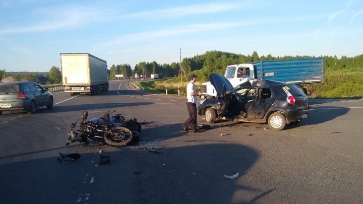 Автомобилистка погибла в ДТП с мотоциклом в Лысковском районе