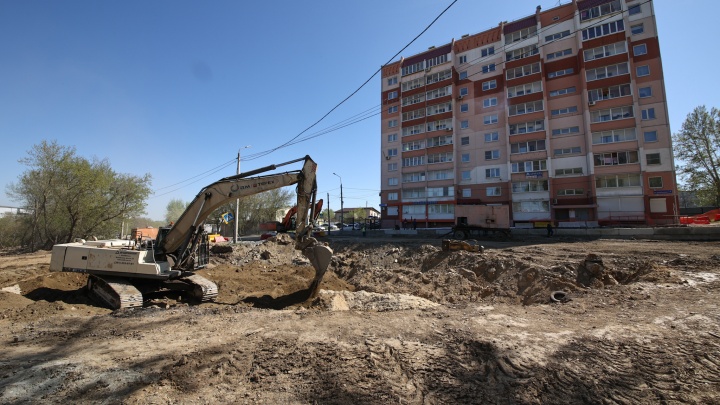 В Челябинске завершили работы у дома на Куйбышева, где образовался гигантский провал
