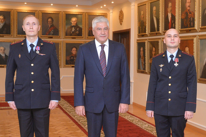 Слева направо: Владимир Макаров, Владимир Колокольцев, Константин Калинин