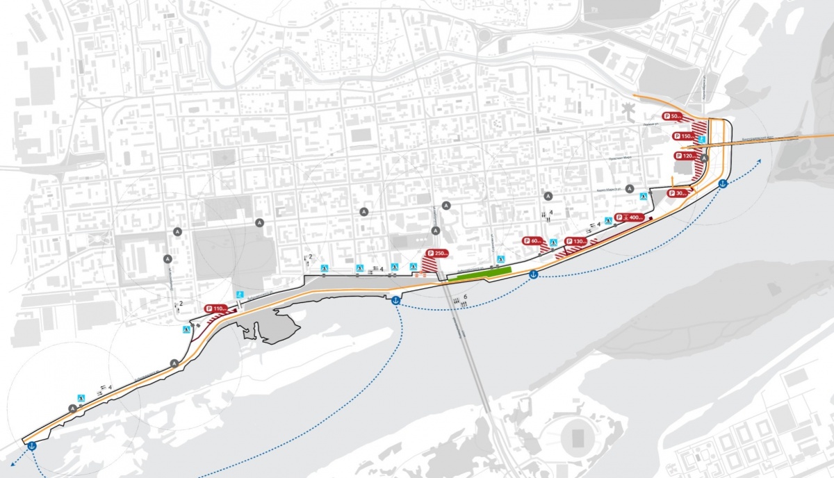 Карта набережная красноярск
