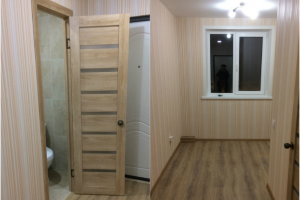 Вид из одной точки около двери в «однушке» на Пушкарской Вид из одной точки около двери в «однушке» на Пушкарской