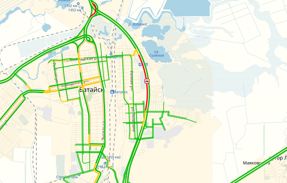Батайск карта города с улицами