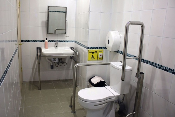 Новые туалеты оборудованы специально для маломобильных граждан