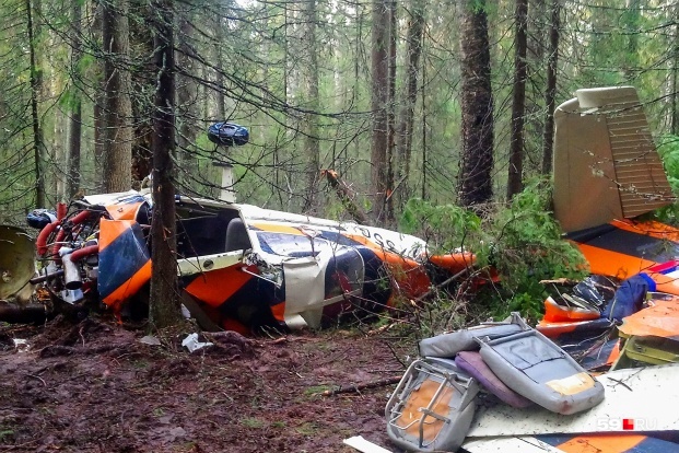 Обломки самолета нашли в лесу 
