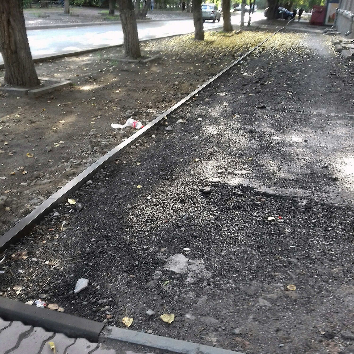 Тротуар после ремонта Тротуар после ремонта
