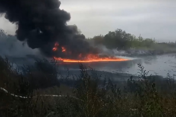 Черный дым от пожара был виден в разных района города Черный дым от пожара был виден в разных района города