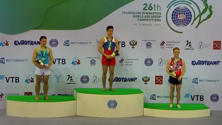 Архангелогородец стал бронзовым призёром первенства мира по прыжкам на батуте