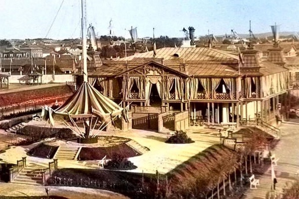Ресторан и карусель на выставке 1887 года Ресторан и карусель на выставке 1887 года 
