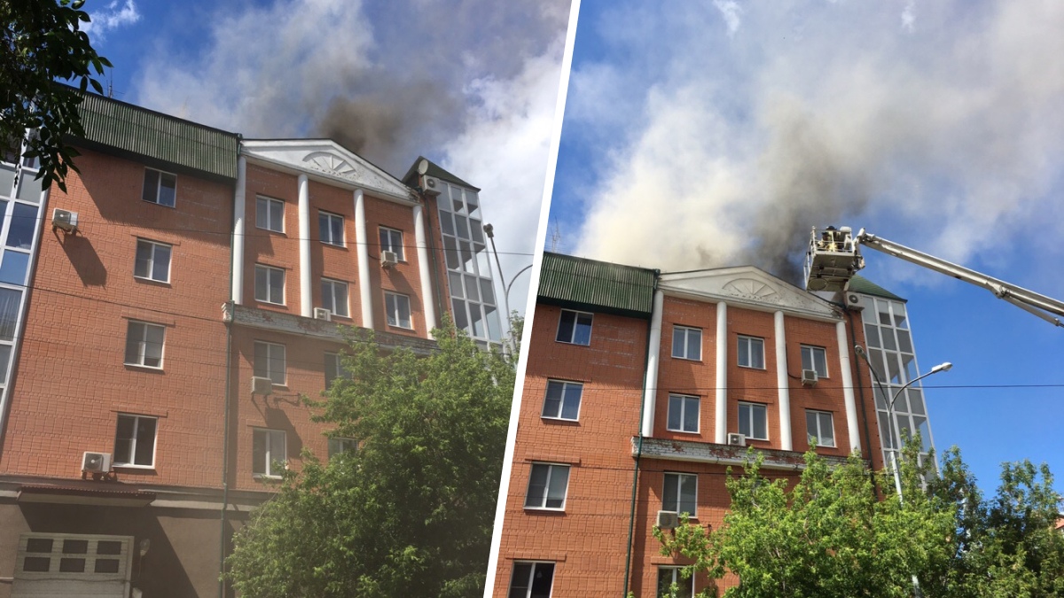 На Хохрякова загорелась мансарда шестиэтажного элитного дома