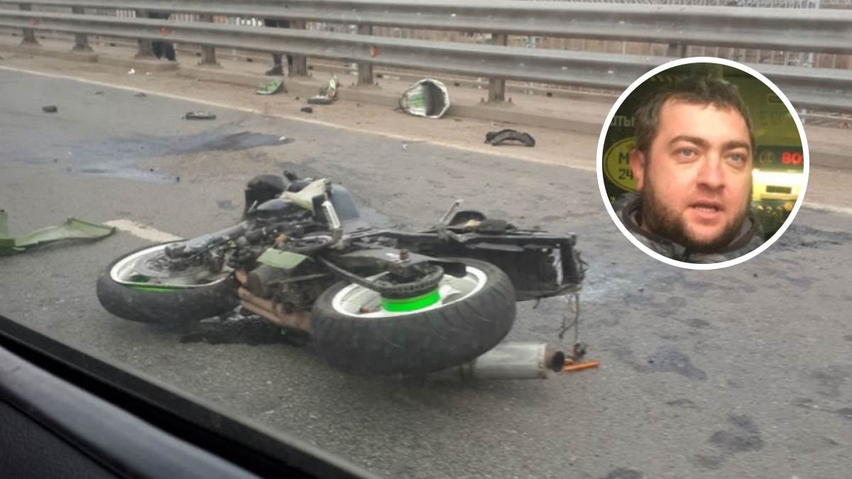 Вылетел на встречку: появилось видео смертельного ДТП с мотоциклистом на окружной дороге