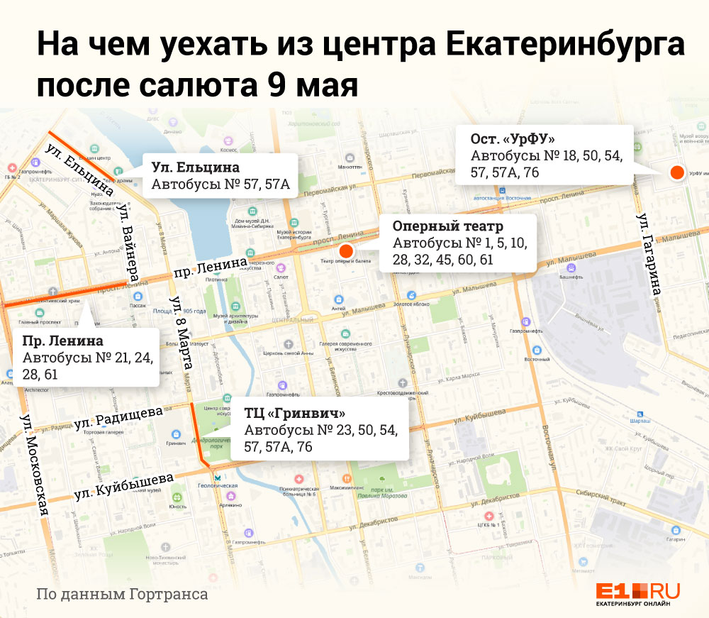 Где смотреть на Безрукова с Газмановым и какие улицы перекроют: гид по 9 Мая в Екатеринбурге