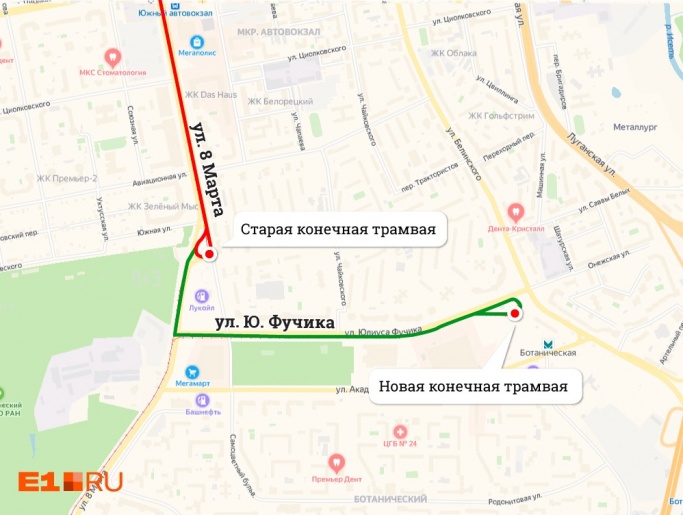 Схема, по которой будет курсировать трамвай № 4 Схема, по которой будет курсировать трамвай № 4
