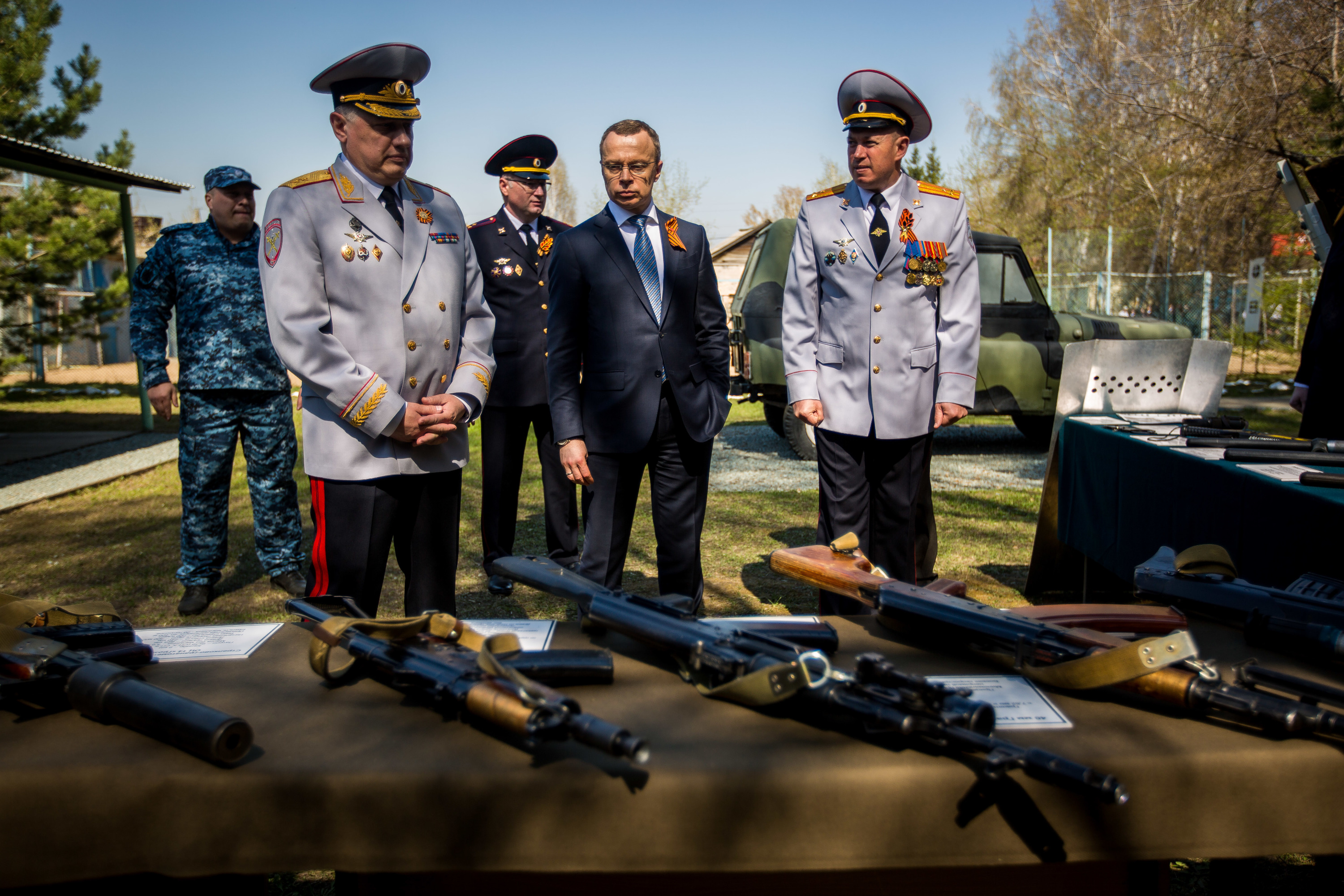 <p>Кроме того, для гостей церемонии подготовили выставку оружия, экипировки и техники органов внутренних дел различных эпох<br></p>
<p>Кроме того, для гостей церемонии подготовили выставку оружия, экипировки и техники органов внутренних дел различных эпох<br></p>