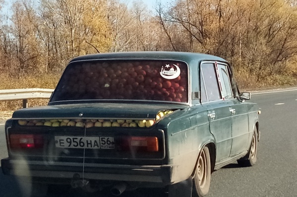 Фрукты были не только в багажнике, но и в салоне Фрукты были не только в багажнике, но и в салоне