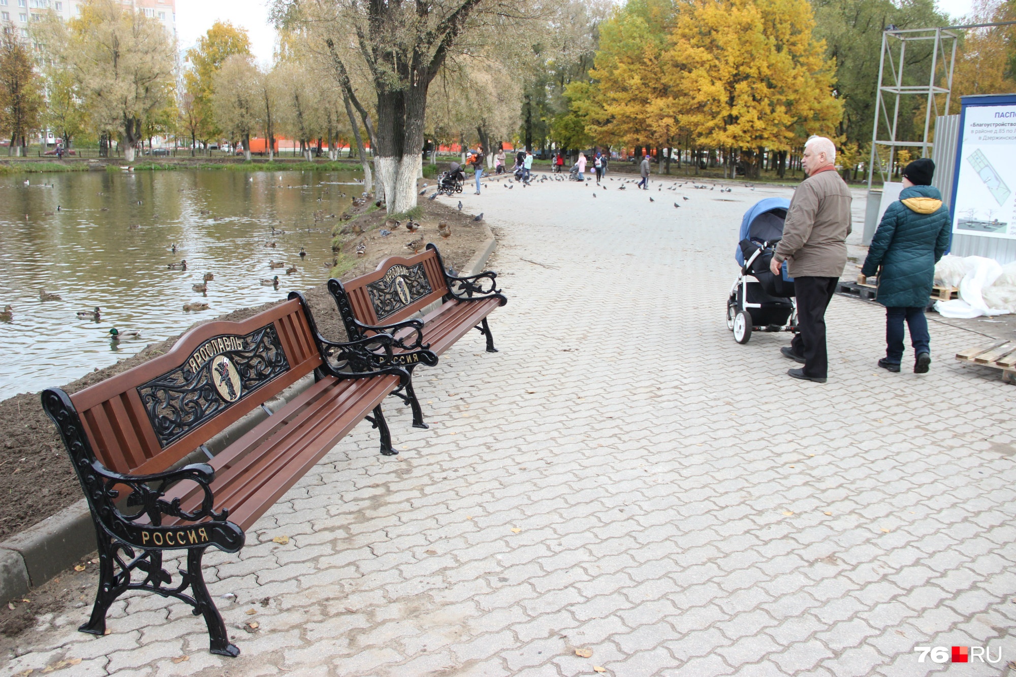 Скамейки в пруду: вандалы разгромили только что благоустроенный парк в Ярославле