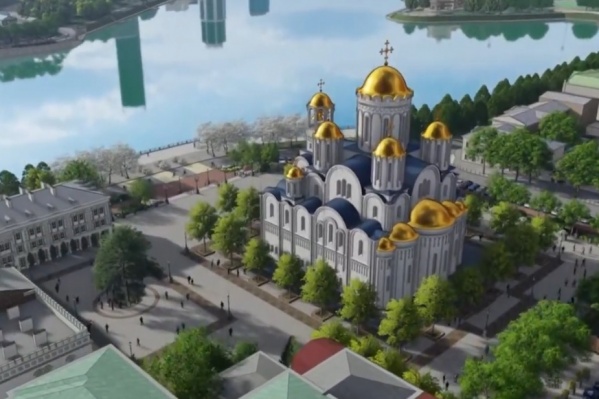 Храм на одной из предлагаемых площадок Храм на одной из предлагаемых площадок