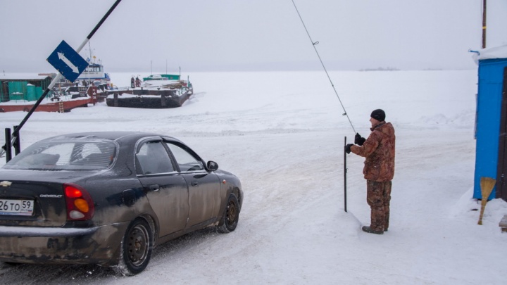 В Прикамье из-за потепления закрыли ледовую переправу на Сылве