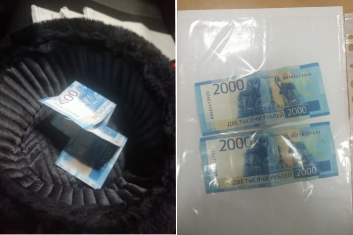 Мужчина кинул деньги в шапку, лежащую на консоли патрульного авто Мужчина кинул деньги в шапку, лежащую на консоли патрульного авто