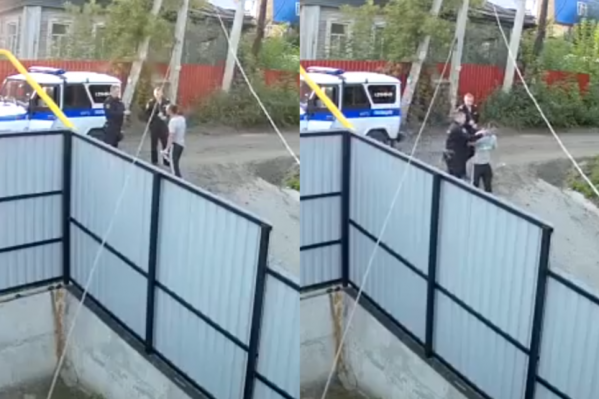 Мужчина вступил в перепалку с сотрудниками, за что его ударили и повалили на землю<br> Мужчина вступил в перепалку с сотрудниками, за что его ударили и повалили на землю<br>