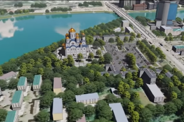 Эскиз храма за Макаровским мостом Эскиз храма за Макаровским мостом