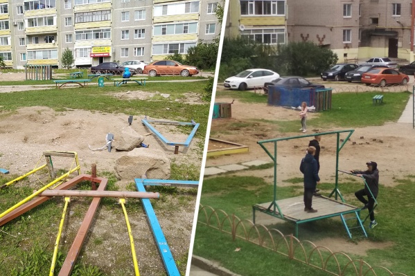 Территория спорной площадки в настоящее время Территория спорной площадки в настоящее время