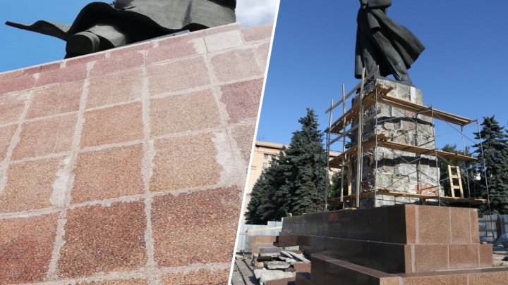 Власти ответили на недовольство челябинцев «колхозным» ремонтом памятника Ленину