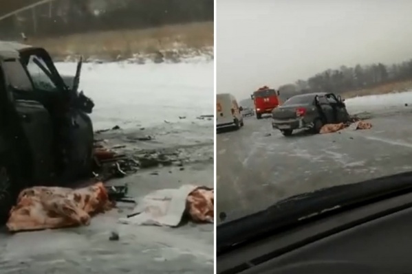 Из одной из машин выпало мясо Из одной из машин выпало мясо