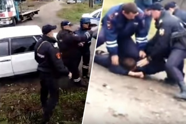 Парням не понравилось, что машину хотели отправить на спецстоянку Парням не понравилось, что машину хотели отправить на спецстоянку