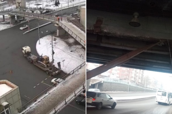 Балка у виадука была сломана в субботу утром Балка у виадука была сломана в субботу утром 