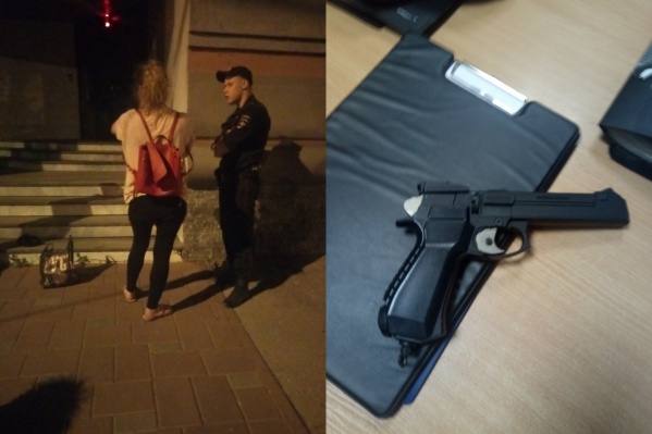 Пистолет у девушки забрали Пистолет у девушки забрали