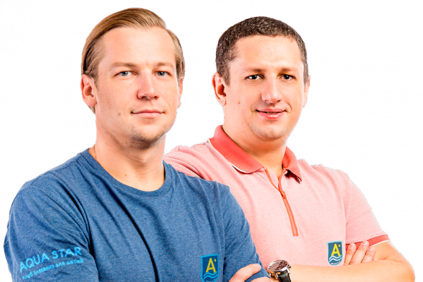 Основатели школы плавания Aquastar Константин Колясников и Дмитрий Чечулин Основатели школы плавания Aquastar Константин Колясников и Дмитрий Чечулин