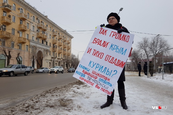 У приёмной президента прошёл одиночный пикет У приёмной президента прошёл одиночный пикет