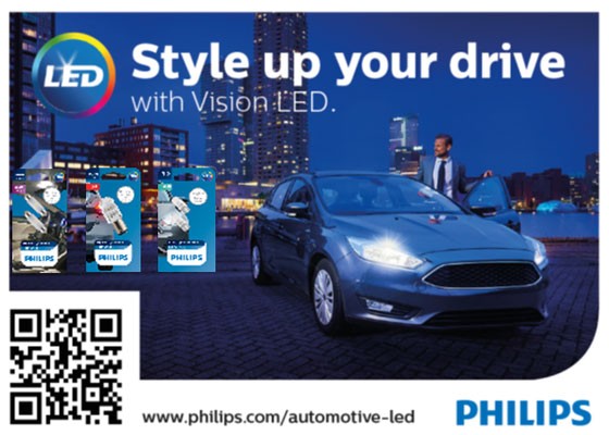 Philips представил новые светодиодные противотуманные лампы и лампы для внутреннего и внешнего освещения авто