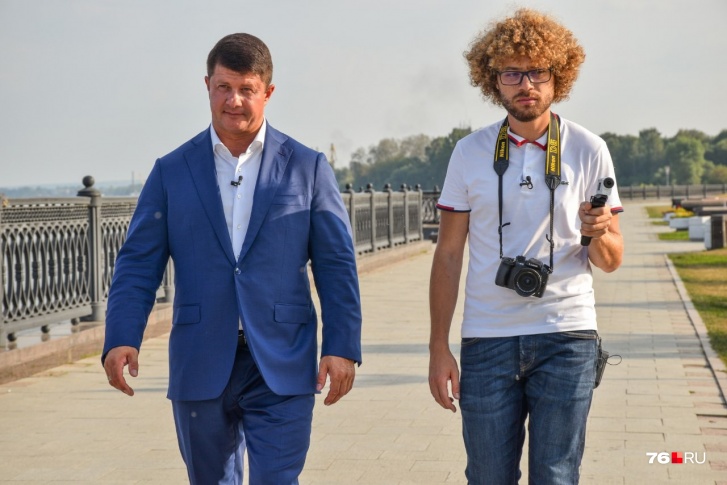 Блогер Илья Варламов снял в Ярославле выпуск шоу «Прогулка с мэром» Блогер Илья Варламов снял в Ярославле выпуск шоу «Прогулка с мэром»