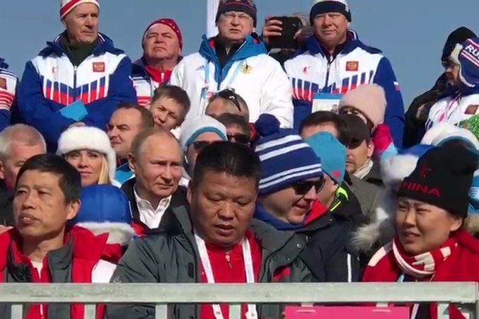 Владимир Путин на лыжных гонках