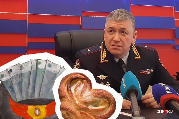 На пресс-конференции новый начальник регионального УМВД говорил о борьбе с коррупцией (поэтому мы добавили сюда детский рисунок с <a href="https://29.ru/text/gorod/66393172/" target="_blank" class="_">выставки по теме</a>) и признался в том, что ему очень нравятся архангельские плюшки На пресс-конференции новый начальник регионального УМВД говорил о борьбе с коррупцией (поэтому мы добавили сюда детский рисунок с <a href="https://29.ru/text/gorod/66393172/" target="_blank" class="_">выставки по теме</a>) и признался в том, что ему очень нравятся архангельские плюшки 
