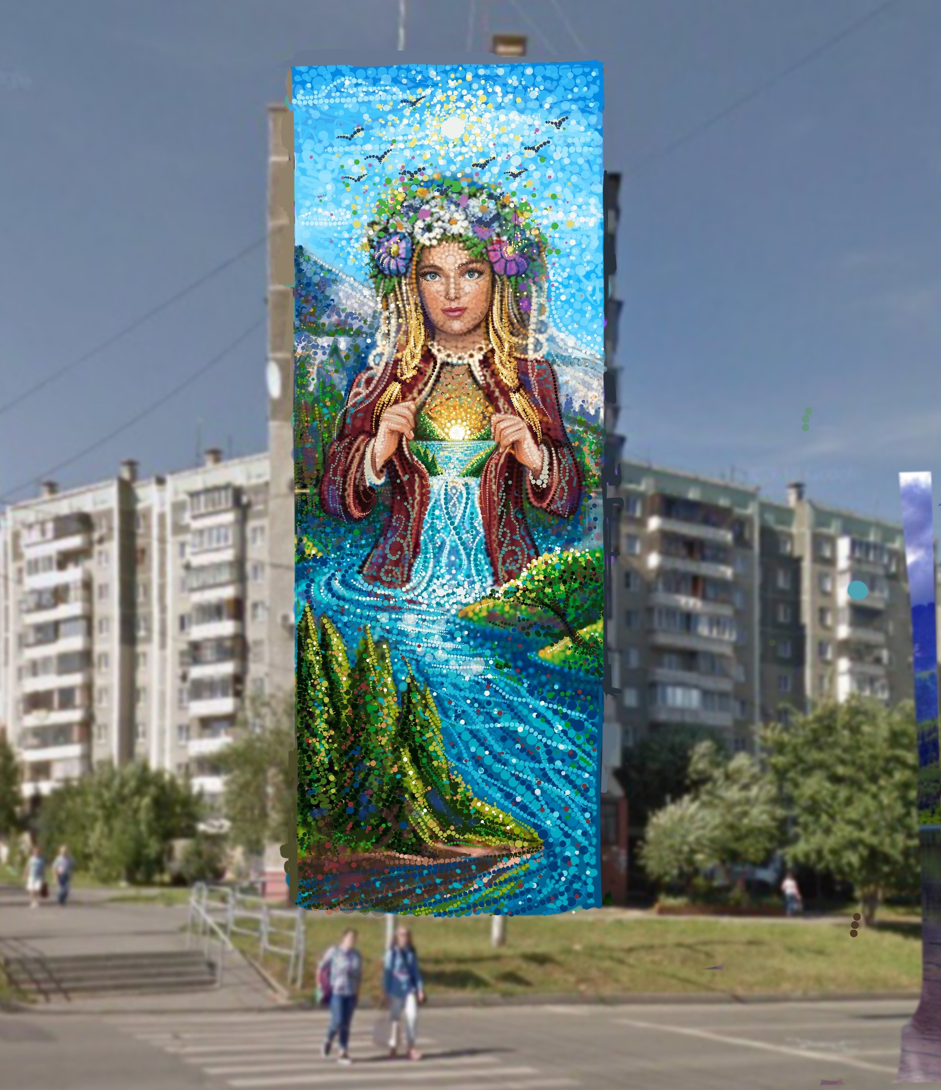 Художник из Казани Дамир Бозик предложил Челябинску образ, похожий на Хозяйку Медной горы из сказов Бажова