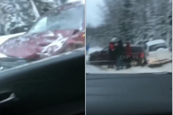 Автомобиль вынесло на встречную полосу Автомобиль вынесло на встречную полосу