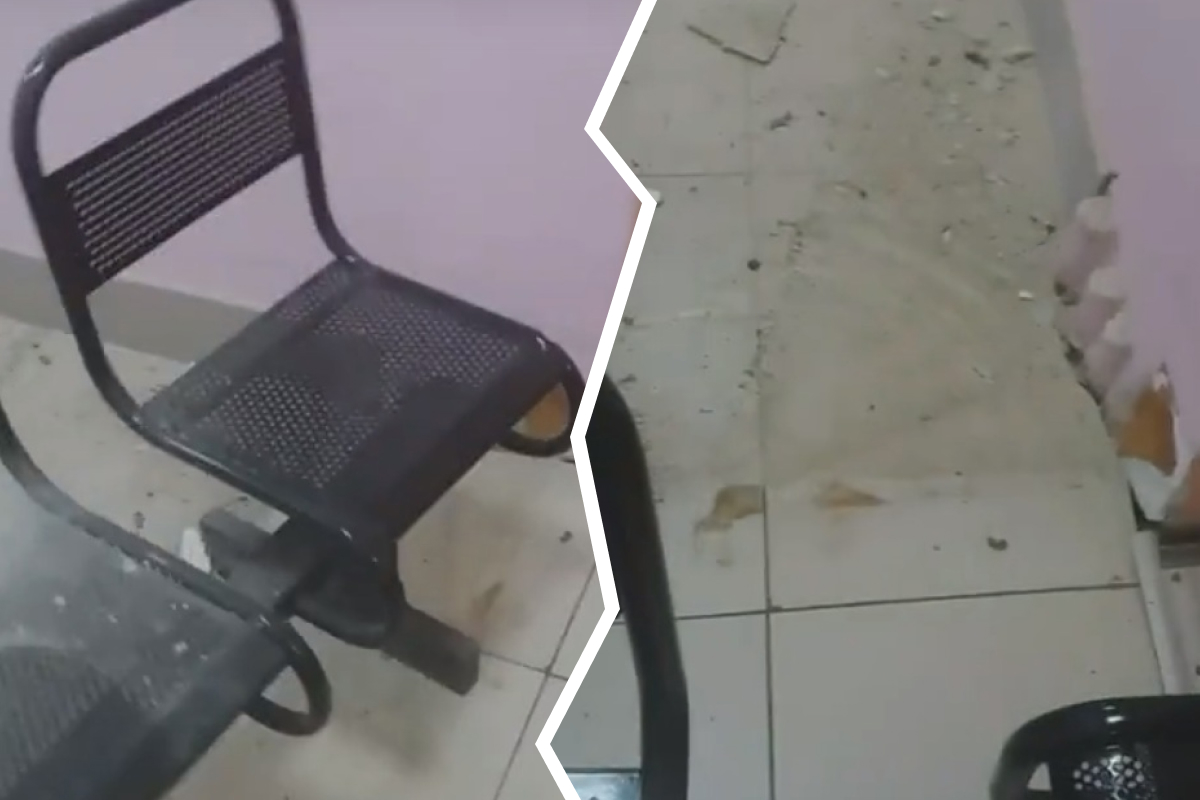 «Упала на пациентов»: в ярославской поликлинике обрушилась часть потолка. Видео