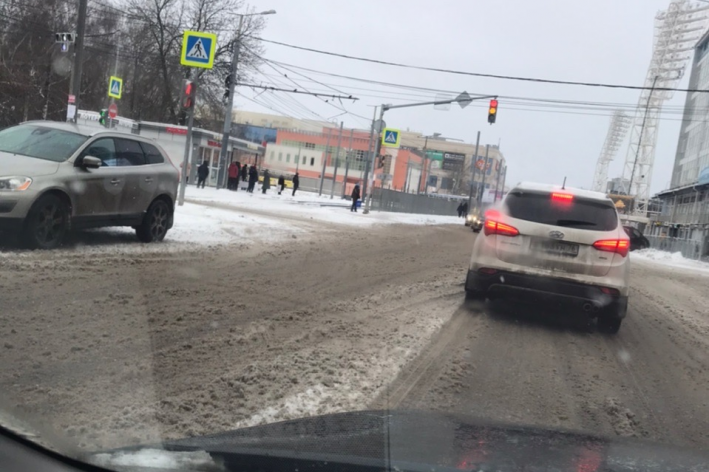 Улица Победы в центре города 2 января Улица Победы в центре города 2 января