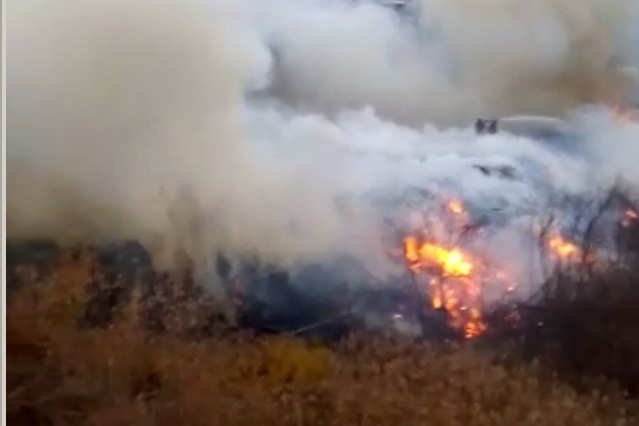 В Новосибирске жители частного сектора четыре дня задыхаются от сильного пожара на свалке