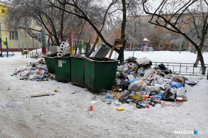 Красноярский мусор активисты отправляют депутатам в Москву