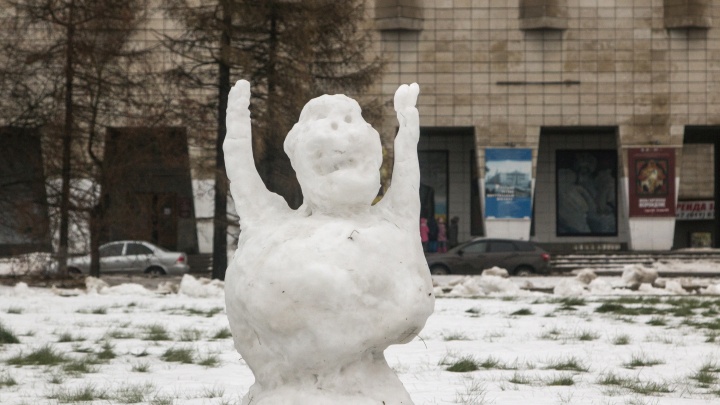 Снеговики кричат «SOS!»: фотографии, по которым видно, что Архангельск буквально растекается