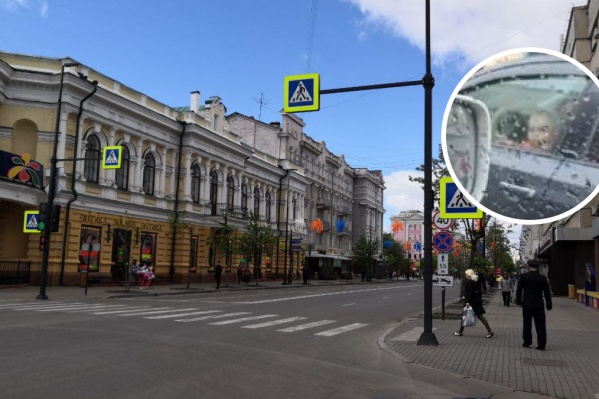 Малыша заметили в окне машины Малыша заметили в окне машины 