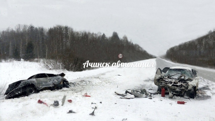 Водитель и пассажир «Тойоты» сгорели заживо после лобовой аварии под Красноярском