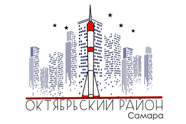 На эмблеме изображена одна из главных достопримечательностей района — ракета «Союз» На эмблеме изображена одна из главных достопримечательностей района — ракета «Союз»