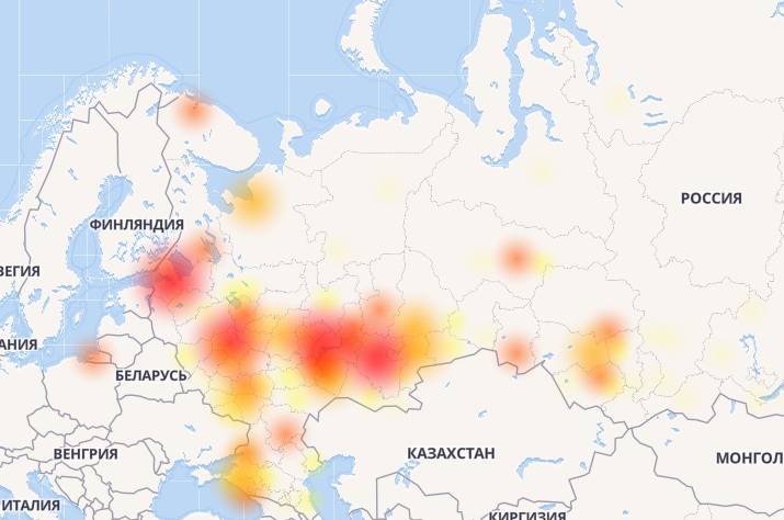 Карта сбоев в работе приложения Карта сбоев в работе приложения