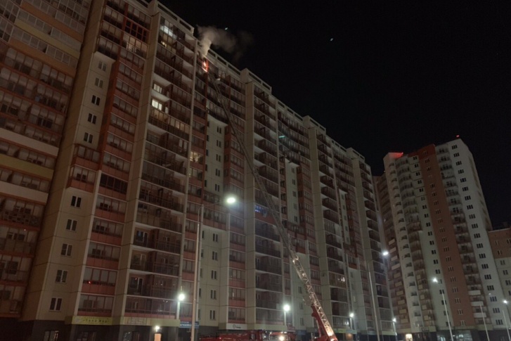 Пожарным пришлось использовать автолестницу, чтобы добраться до горящей квартиры Пожарным пришлось использовать автолестницу, чтобы добраться до горящей квартиры