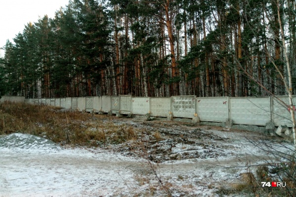 Бетонный забор появился в самом начале улицы Хариса Юсупова Бетонный забор появился в самом начале улицы Хариса Юсупова